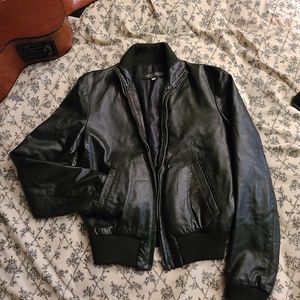 Vera Pelle leather bomber jacket